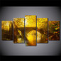 Canvas HD Wall Art Painting 5 Panel Sunrise Bridge Landscape For Living Room Modern Pictures Printed