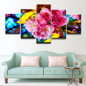 Painting On Canvas Modern 5 Panel Spring Blossom Living Room Wall Art Pictures HD Printed