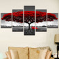 Modern Canvas  Pictures HD Prints 5 Pieces Red Tree Red Bench Landscape Wall Artwork Painting