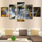 Canvas Modular Posters Picture Wall Art 5 Panel Waterfall Landscape HD Printed Modern Painting