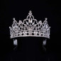 Silver Crystal Large Queen Pageant Crown Noble Rhinestone Diadem Tiaras for Princess Headbands Wedding Hair