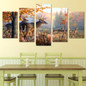 HD Home Decoration Painting Wall Art Modular Pictures 5 Panel Animals Deer Landscape Modern Canvas Printed