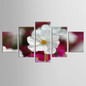 Canvas Wall Art Painting 5 Panel Minimalist White Plant Flower HD Printed Modern Poster Pictures