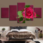 Modern Home Wall Art Decoration Pictures HD Print 5 Panel Rose Flower Painting On Canvas