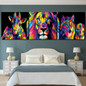 3 Piece Canvas Art Animal Coloring Pictures Lion Canvas Painting Posters And Prints Wall Pictures