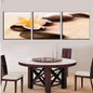 Wall Art Poster Modern 3 Pieces Pink Flower Pebbles Canvas Print Painting Modular Pictures