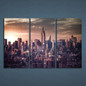Modern Canvas Wall Art Picture 3 Pieces City New York Buildings Sunset Landscape Painting HD Printed Poster