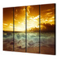 4 Piece Canvas Sea Wave Beach Seascape Sunset Painting Posters And Prints Wall Decorations