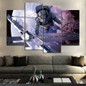Modern Wall Art HD Printed Canvas 4 Pieces Astronaut Spacecraft Above Earth Scenery Posters Pictures Painting