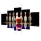 Modern Wall Art  HD Printed Poster Modular 5 Pieces Sports Bowling Ball Canvas PicturePainting