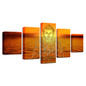 Wall Art Modular Picture HD Printed Modern On Canvas 5 Panel Buddha Abstract Painting Posters