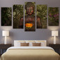 Canvas Poster Modular Wall Art Modern 5 Panel Buddha Pictures HD Printed Abstract Painting