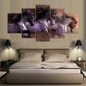 Canvas Wall Art Pictures 5 Pieces Animal Horse Pentium HD Printed Poster Painting