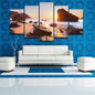 Modern HD Printed Wall Art Canvas Pictures 5 Pieces Sea Reef Sand Beach Sunrise Landscape Paintings Poster