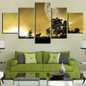 HD Wall Art Painting Poster Printed Canvas 5 Panel Sunrise Tree Landscape Pictures Modular