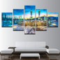 Modular Picture 5 Panel Cheap Islamic Canvas Art New Art Painting Cuadros Picture Poster Wall