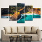 Painting HD Printed Canvas Wall Art Poster 5 Panel Kauai Hawaii Landscape Modular Pictures