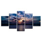 HD Printed Wall Art Canvas Pictures 5 Pieces Clouds Sea Level Sunset Landscape Paintings Poster