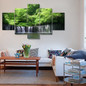 Canvas Wall Art Poster Modern 5 Panel Tree Waterfall Landscape HD Print Painting Pictures Modular