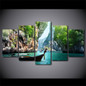 Modern Art Pictures 5 Pieces Nature Canyon Lake Landscape HD Printed Painting On Canvas Posters
