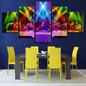 Modern Cuadros Painting On Canvas Posters 5 Panel Last Supper Wall Art HD Printed Pictures