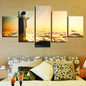 HD Printed Canvas Modular 5 Panel Jesus Landscape Painting Wall Art Poster Modern Pictures