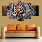 HD Modern Canvas 5 Panel Muslim Printed Painting Wall Art Modular Pictures Poster