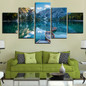 Posters Modular Picture Wall Art 5 Panel Ship Landscape HD Printed On Canvas Modern Painting