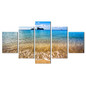 HD Printed Canvas Poster Wall Art 5 Pieces Sea Wave Beach Island Landscape Painting Modular Picture