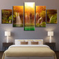 Modular HD Wall Picture Art 5 Panel Sunrise Falls Landscape Printed Modern Painting Canvas Posters