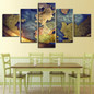 Pictures Printed HD Modern Canvas 5 Panel Map Landscape Painting Wall Art Poster Modular