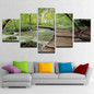 Modular HD Printed Canvas Wall Art Poster 5 Panel Tree Water Landscape Pictures Modern Painting