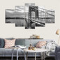 Modern Wall Art Posters Pictures 5 Panel George Washington Bridge Painting HD Printed
