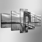 Modern Wall Art Posters Pictures 5 Panel George Washington Bridge Painting HD Printed