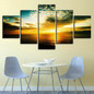Wall Art Canvas Painting Cuadros 5 Panel Beautiful Sunset Landscape Modular Pictures  Prints