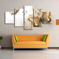 Painting Wall Art HD Modern Poster 5 Panel Butterfly Canvas Pictures Modular Printed Cuadros