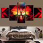Printed Modular Art HD Pictures Canvas 5 Panel Butterfly Wall Poster Cuadros Painting