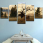 Canvas Wall Art Posters Prints Canvas Painting 5 Panel Animal Deer Wall Pictures