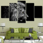 Modern Canvas HD Printed Painting Modular Pictures 5 Panel Animal Lion Poster Wall Art