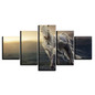 Canvas HD Prints Poster Wall Art Pictures 5 Pieces Abstract Animal White Horse Paintings Modern
