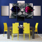 Canvas Wall Art Pictures 5 Pieces Lovely Animal Cat With Sunglasses Paintings HD Prints Posters