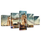 Canvas Paintings Living Room Wall Art 5 Pieces London City Tower Bridge Landscape Pictures HD Prints Poster