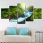 Canvas Paintings Wall Art Prints 5 Pieces Forest Brook Torrent Pictures Waterfall Natural Landscape Posters
