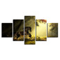 Canvas Paintings Modular Wall Art 5 Pieces Forest Animal Horse Pictures HD Prints Posters