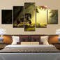 Canvas Paintings Modular Wall Art 5 Pieces Forest Animal Horse Pictures HD Prints Posters