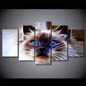 Modular Canvas Wall Art Pictures HD Printed Posters 5 Pieces Animal Cat Abstract Modern Paintings