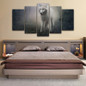 Modern Wall Art Poster Canvas HD Printed Painting 5 Panel Forest Animal Wolf Snow Fox Pictures