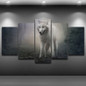 Modern Wall Art Poster Canvas HD Printed Painting 5 Panel Forest Animal Wolf Snow Fox Pictures