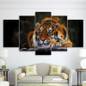 Modern Canvas Painting Wall Art HD Printed Photo 5 Pieces Animal Indolent Tiger Poster Pictures