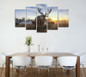 5 Panel Forest Steppe Animal Reindeers Wall Art Picture Canvas Print Wall Picture Printing On Canvas